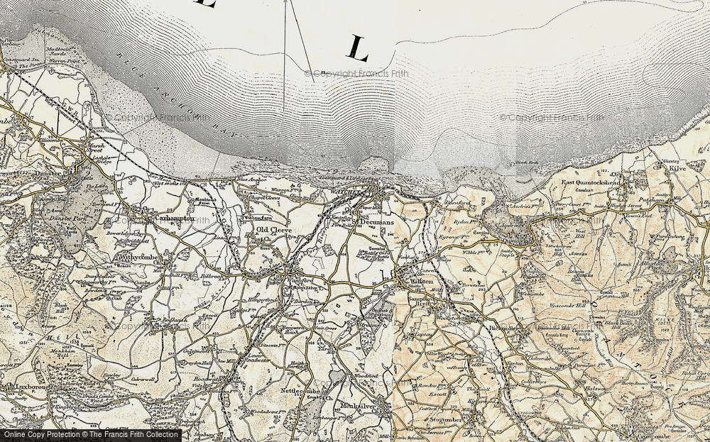 Old Map of St Decumans, 1898-1900 in 1898-1900