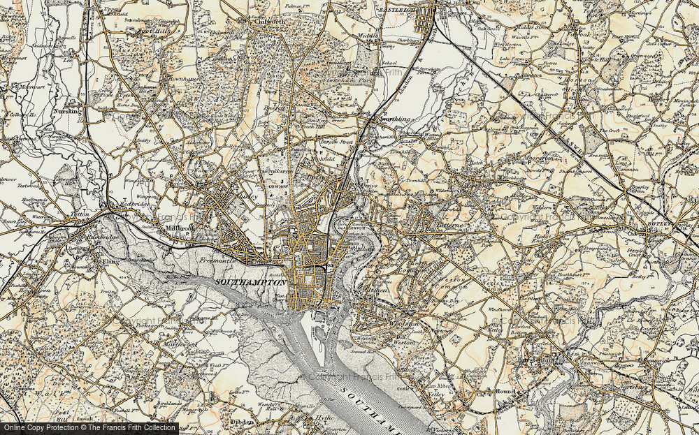 Old Map of St Denys, 1897-1909 in 1897-1909