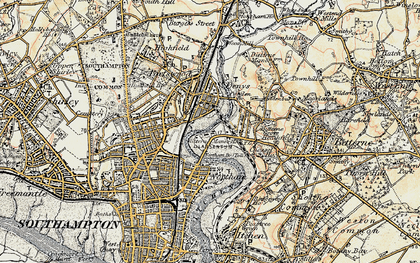 Old map of St Denys in 1897-1909