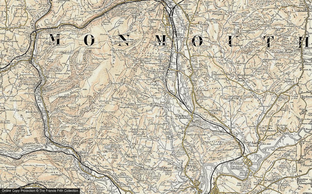 Old Map of St Dials, 1899-1900 in 1899-1900