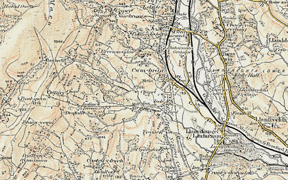 Old map of St Dials in 1899-1900