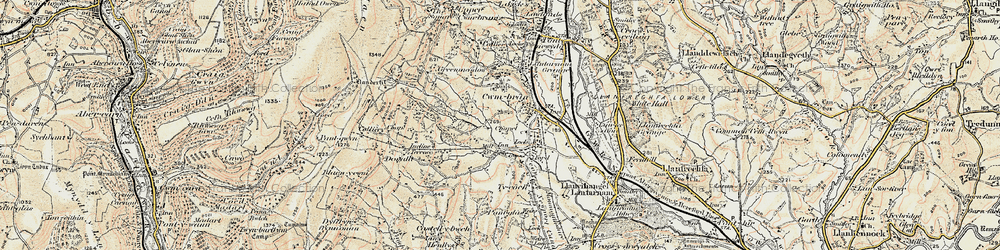 Old map of St Dials in 1899-1900