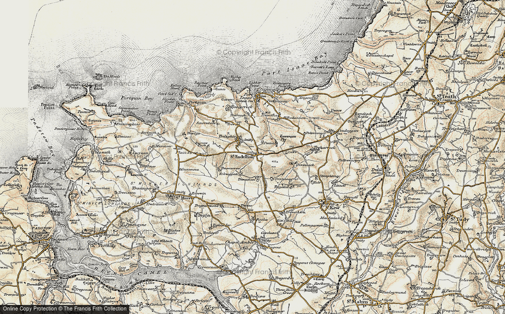 Old Map of St Endellion, 1900 in 1900