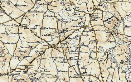 Old map of Benallack in 1900