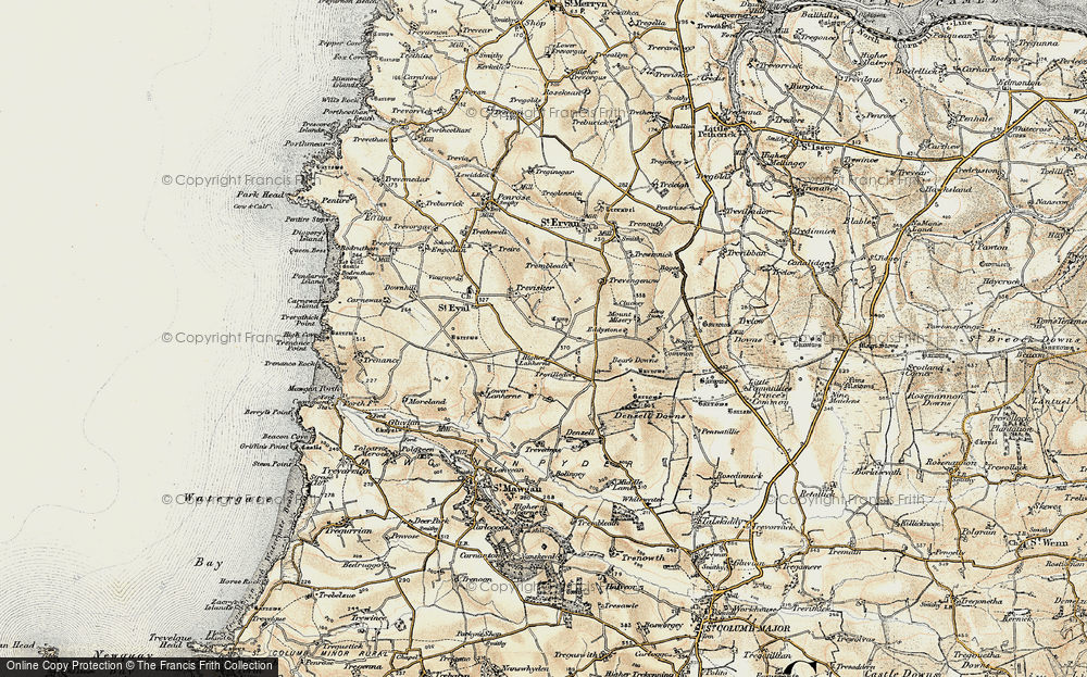 Old Map of St Eval, 1900 in 1900