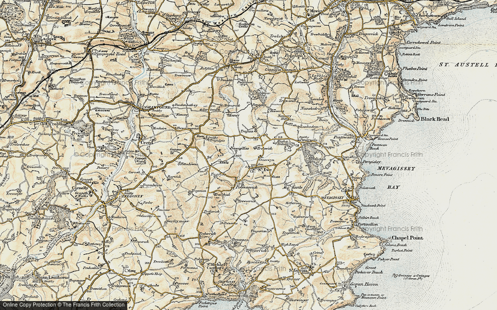 Old Map of Historic Map covering Bosue in 1900