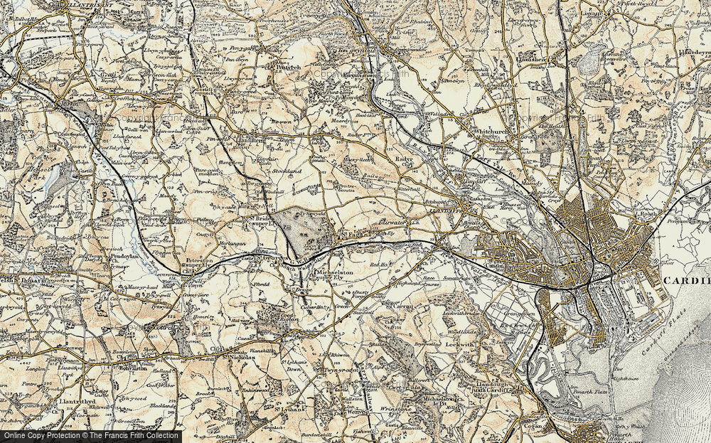 Old Map of St Fagans, 1899-1900 in 1899-1900