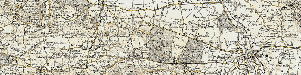 Old map of Bodoryn Fawr in 1902-1903