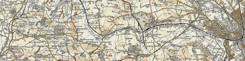 Old map of St George's in 1899-1900