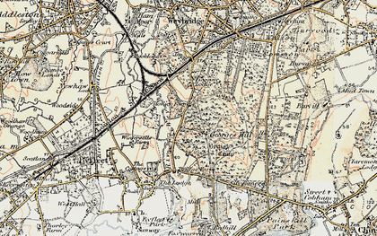 Old map of St George's Hill in 1897-1909