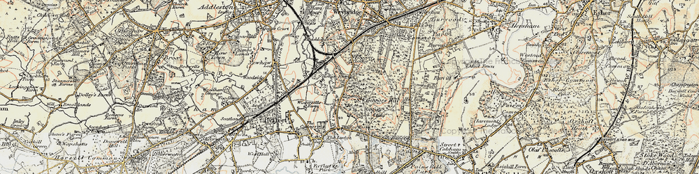 Old map of St George's Hill in 1897-1909