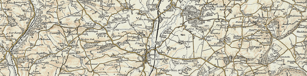 Old map of St George's Well in 1898-1900