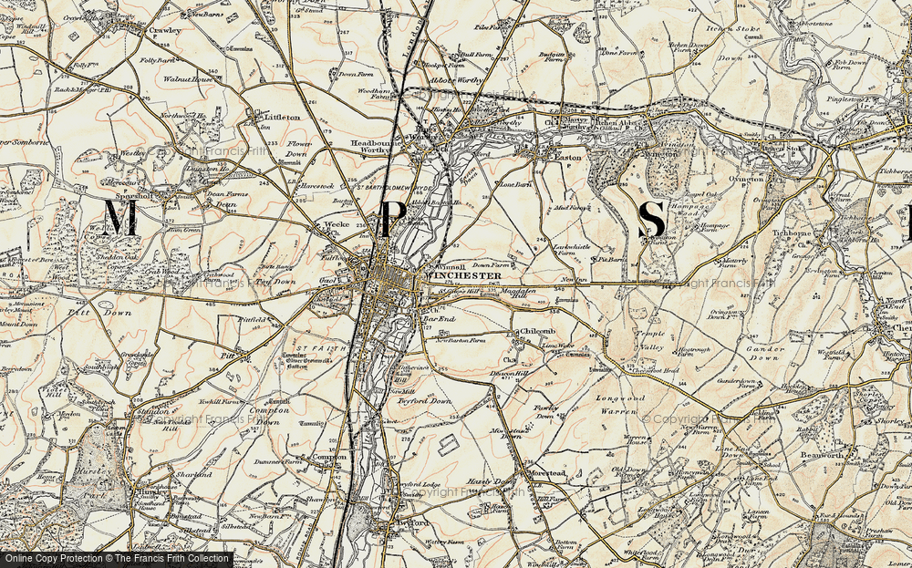 Old Map of St Giles's Hill, 1897-1900 in 1897-1900