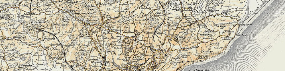 Old map of St Helen's in 1898