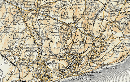 Old map of St Helen's Wood in 1898