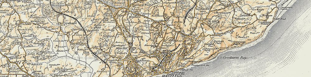 Old map of St Helen's Wood in 1898