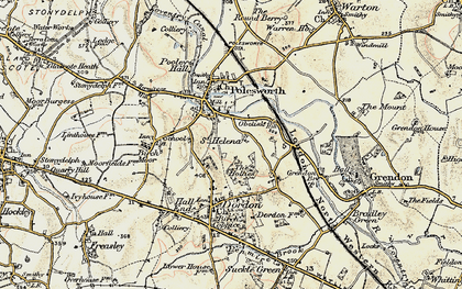 Old map of St Helena in 1901-1902