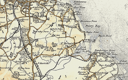 Old map of St Helens in 1899