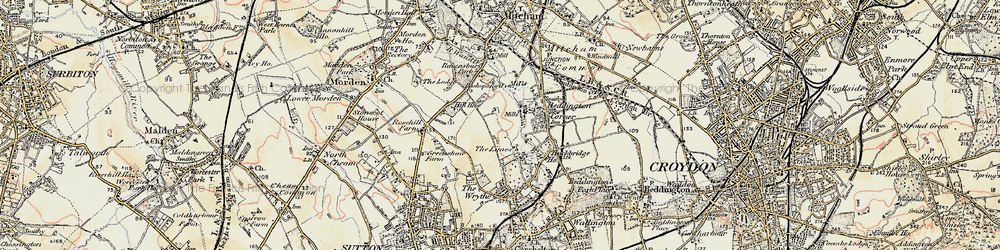 Old map of St Helier in 1897-1909