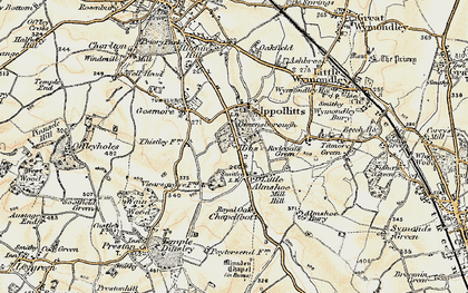 Old map of St Ibbs in 1898-1899