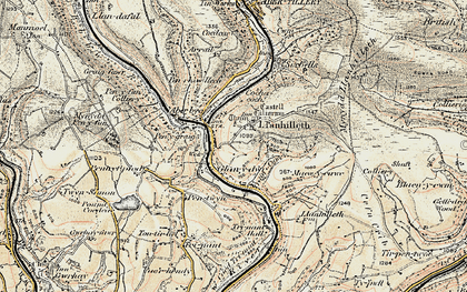 Old map of St Illtyd in 1899-1900