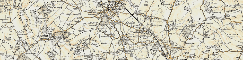 Old map of Ashbrook in 1898-1899