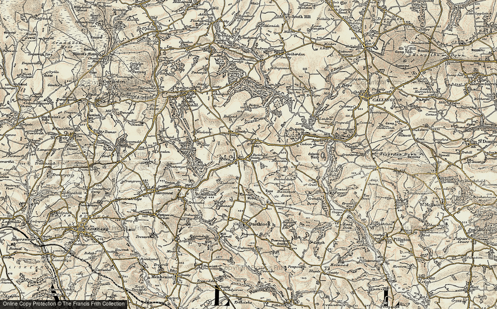 Old Map of St Ive Cross, 1899-1900 in 1899-1900