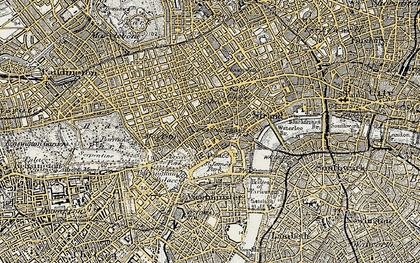 Old map of St James in 1897-1902