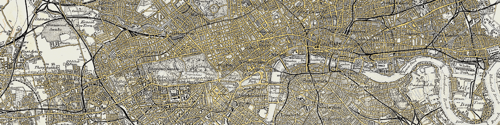 Old map of St James in 1897-1902
