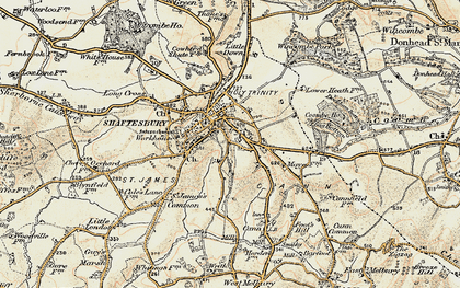 Old map of St James in 1897-1909