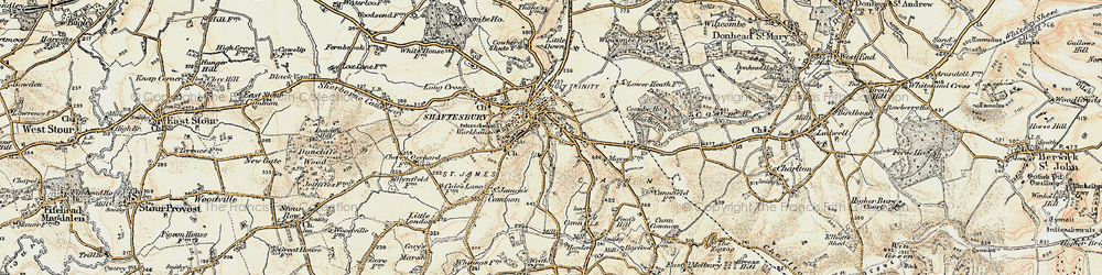Old map of St James in 1897-1909