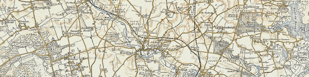 Old map of St James in 1901-1902