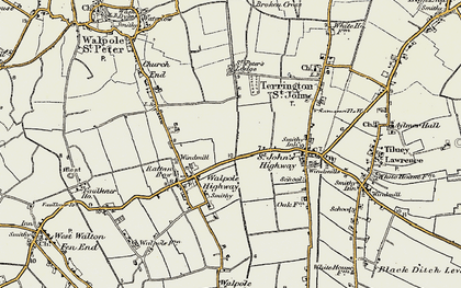 Old map of St John's Highway in 1901-1902