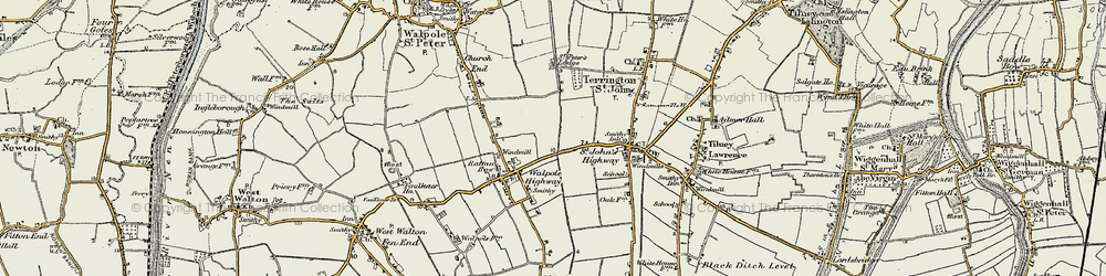 Old map of St John's Highway in 1901-1902