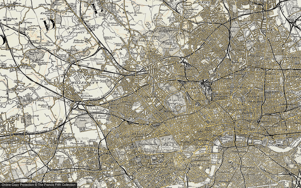 Old Map of St John's Wood, 1897-1909 in 1897-1909