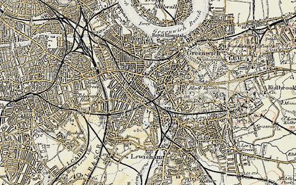 Old map of St Johns in 1897-1902