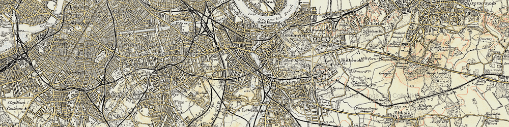 Old map of St Johns in 1897-1902