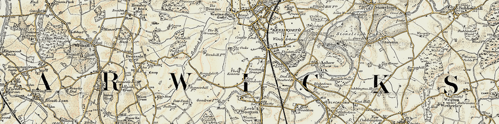 Old map of St Johns in 1901-1902