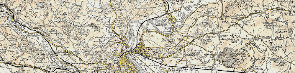 Old map of St Julians in 1899-1900
