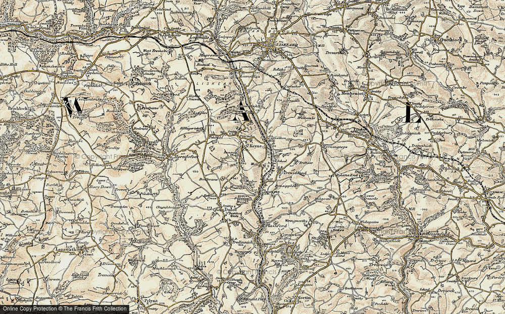 Old Map of St Keyne, 1900 in 1900