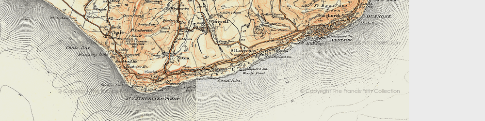 Old map of St Lawrence in 1899