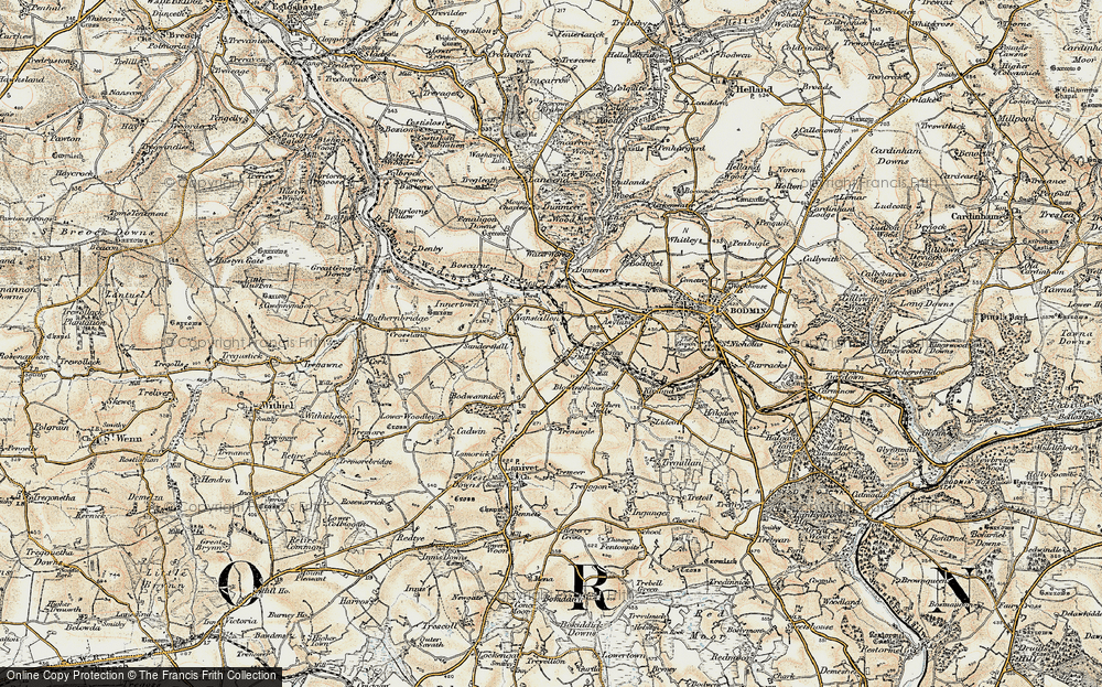Old Map of Historic Map covering Laveddon in 1900