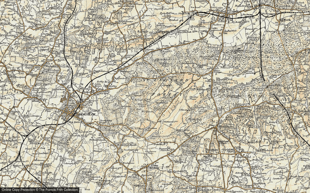 Old Map of Historic Map covering Barnsnap in 1898