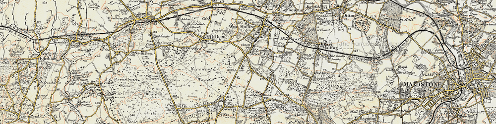 Old map of St Leonard's Street in 1897-1898