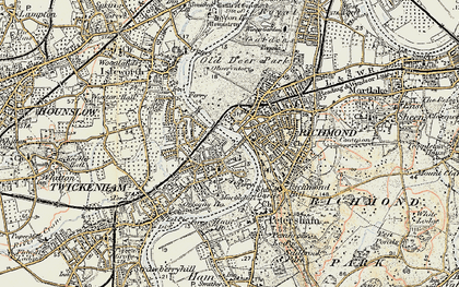 Old map of St Margarets in 1897-1909
