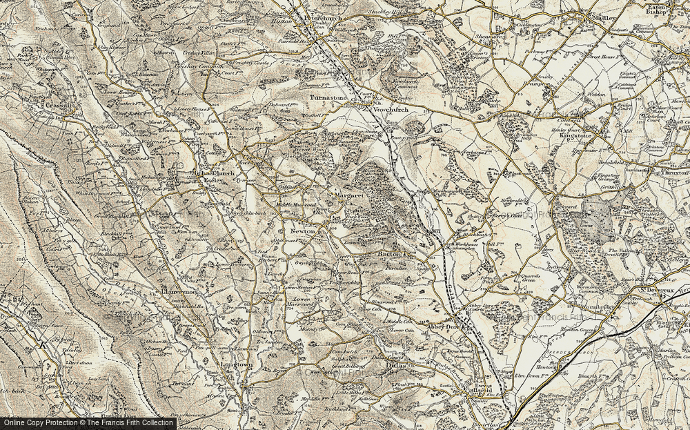Old Map of St Margarets, 1900 in 1900