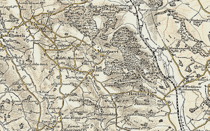 Old map of St Margarets in 1900