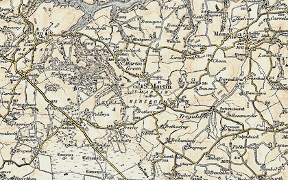 Old map of St Martin in 1900