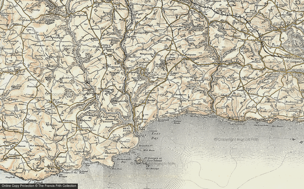 Old Map of St Martin, 1900 in 1900