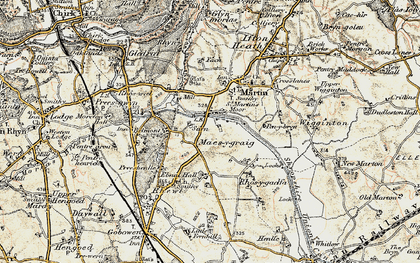 Old map of St Martin's Moor in 1902